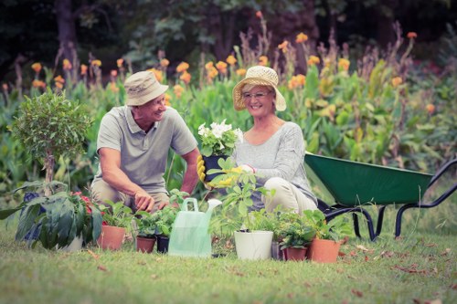 A professional gardener tending to a vibrant garden in Forrestfield